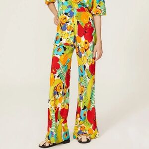 Simon Miller Colorful Floral Wide-Leg Pants
